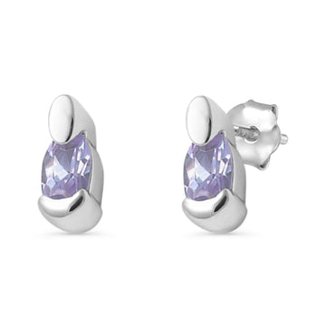 Lavender CZ Earring